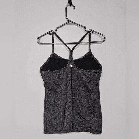 Lululemon Power Pose Tank Heathered Black Size 10 - Picture 5 of 15